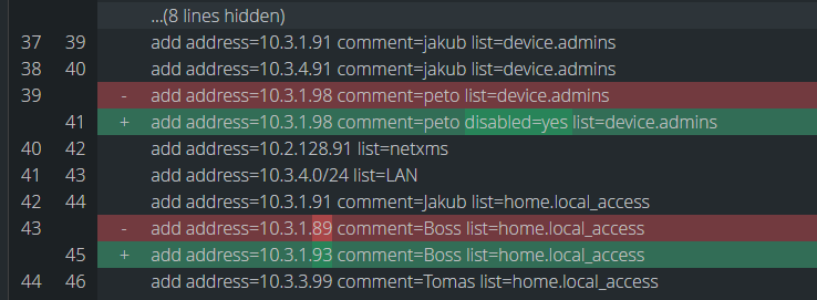 Unimus Config Diff