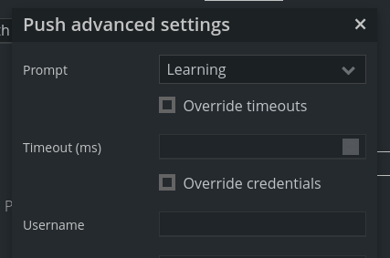 Push advanced settings