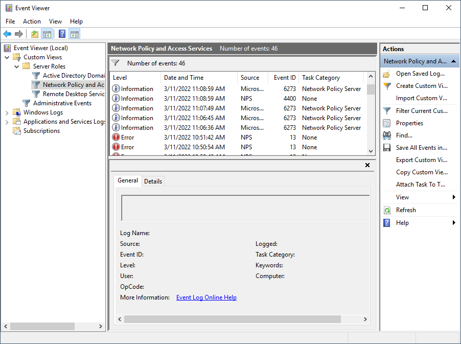 Using Windows Server NPS for AAA in Unimus