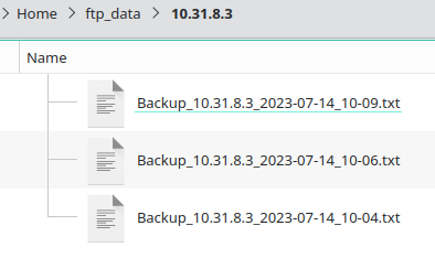 Example config backup files