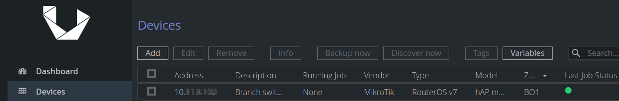 Running Unimus Core in a container on MikroTik RouterOS